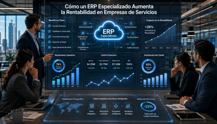 Cómo un ERP Especializado Aumenta la Rentabilidad en Empresas de Servicios