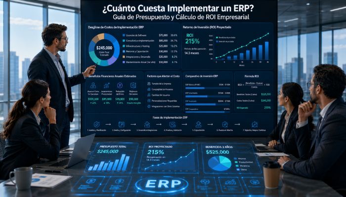 ¿Cuánto Cuesta Implementar un ERP? Guía de Presupuesto y Cálculo de ROI Empresarial