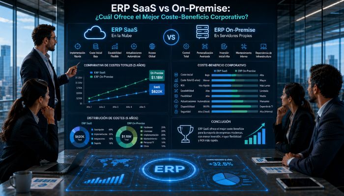 ERP SaaS vs On-Premise: ¿Cuál Ofrece el Mejor Coste-Beneficio Corporativo?