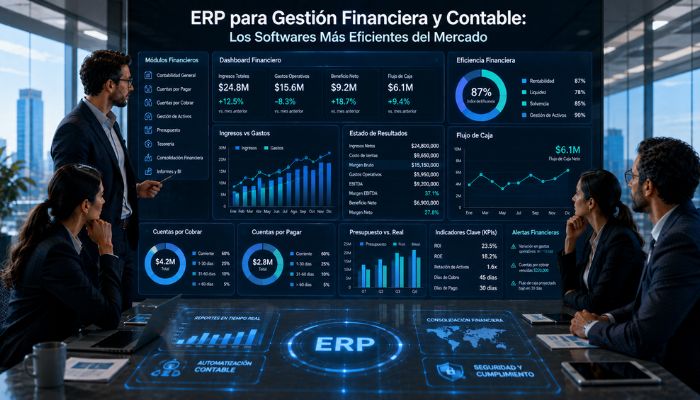 ERP para Gestión Financiera y Contable: Los Softwares Más Eficientes del Mercado
