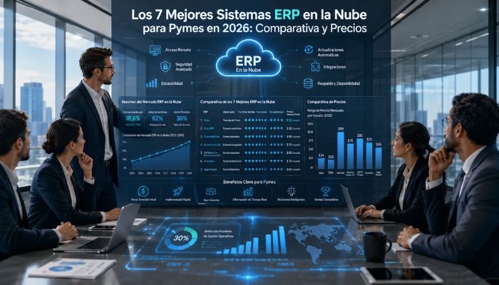 Los 7 Mejores Sistemas ERP en la Nube para Pymes en 2026: Comparativa y Precios